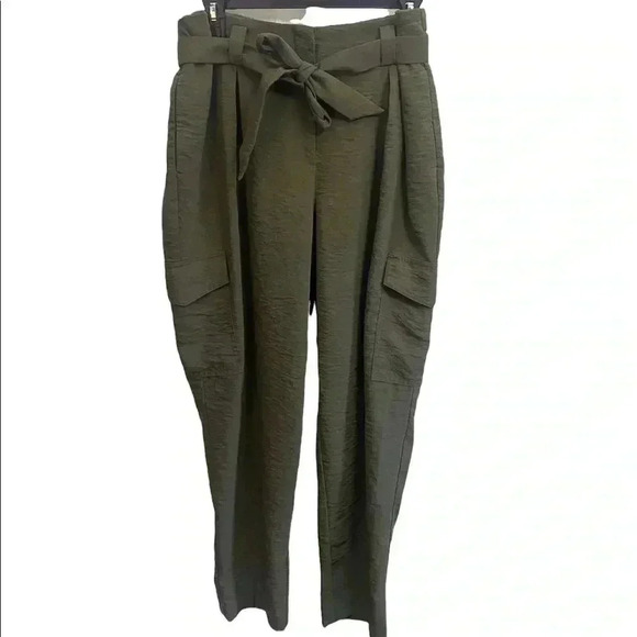 Chico’s Olive Green Paperbag Waist Cargo Pants - Picture 1 of 6